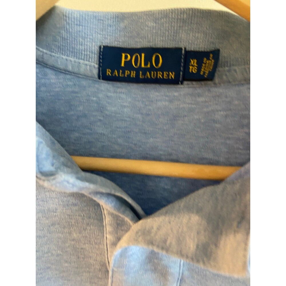 Polo Ralph Lauren Blue Label Men’s Classic Light Blue Casual Polo Shirt, size XL - Picture 8 of 10